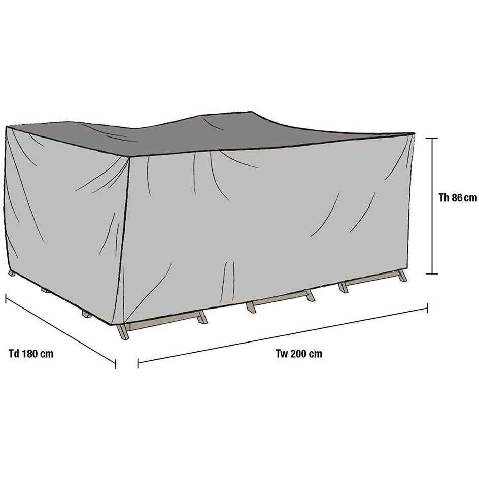 Brafab Kalusteen suojapeite ruokailuryhmä 180 x 200 cm harmaa Brafab