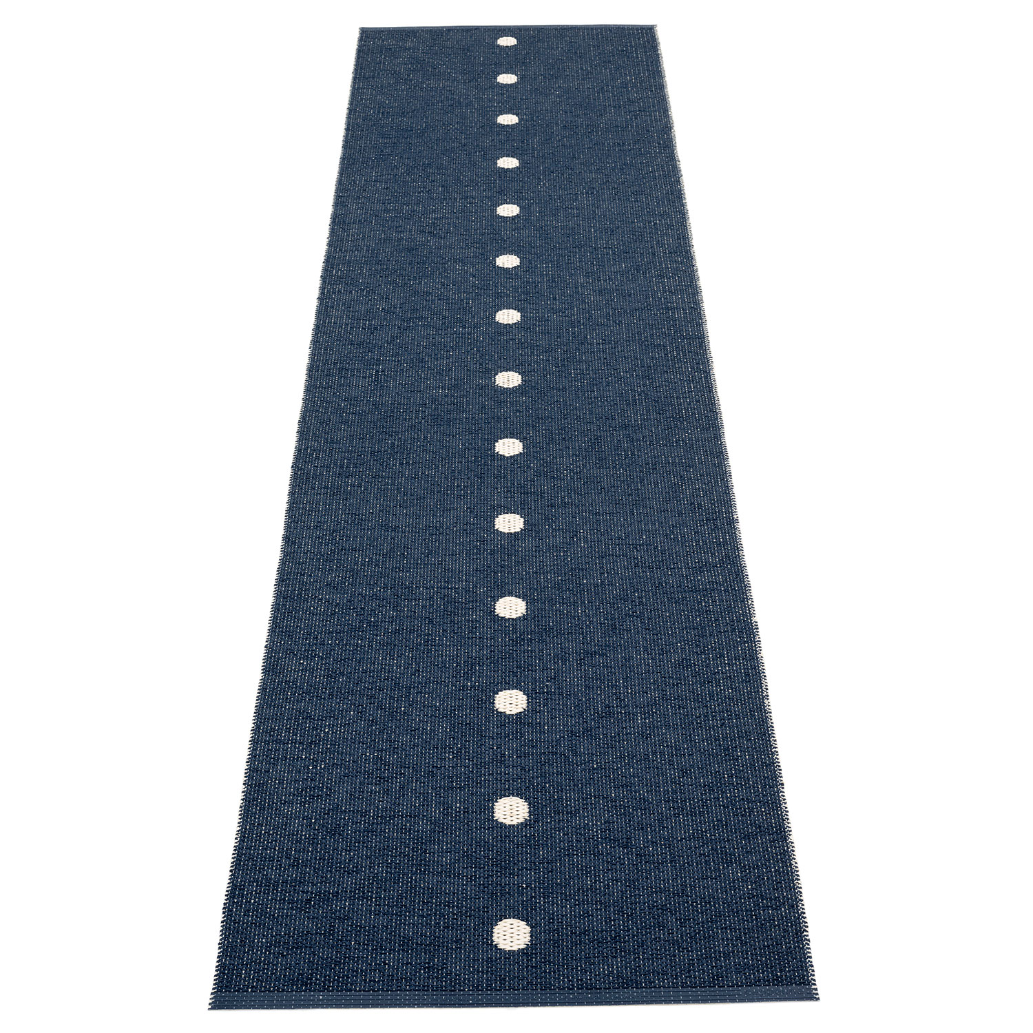 Pappelina Peg matto 70×280 cm dark blue / vanilla