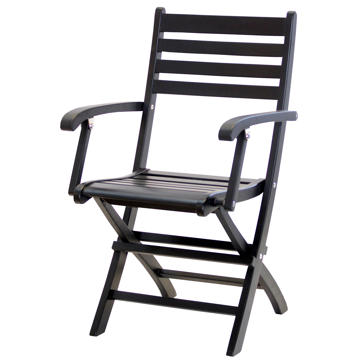 Cinas York taitettava Käsinojalliset tuoli musta