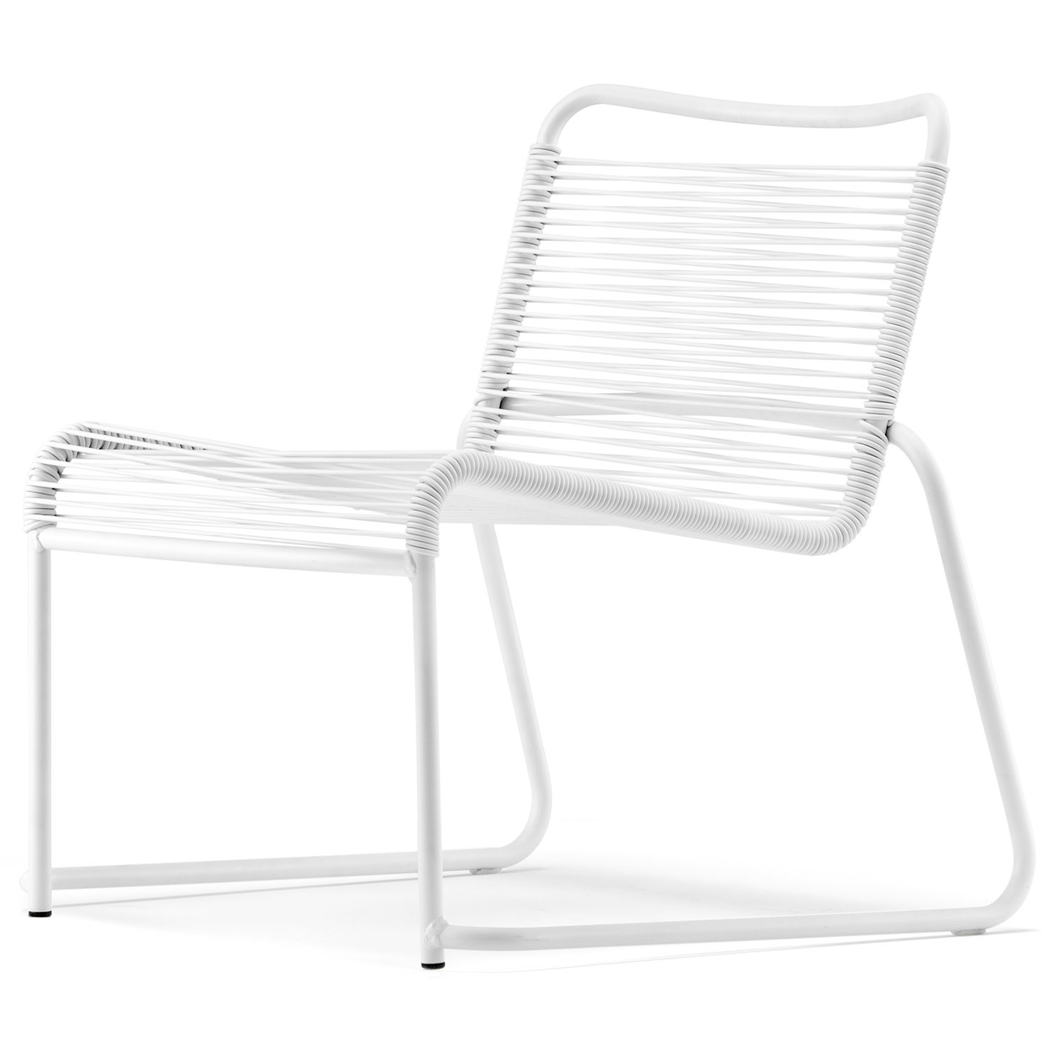 Fiam Lido lounge chair low back armchair white alumiini