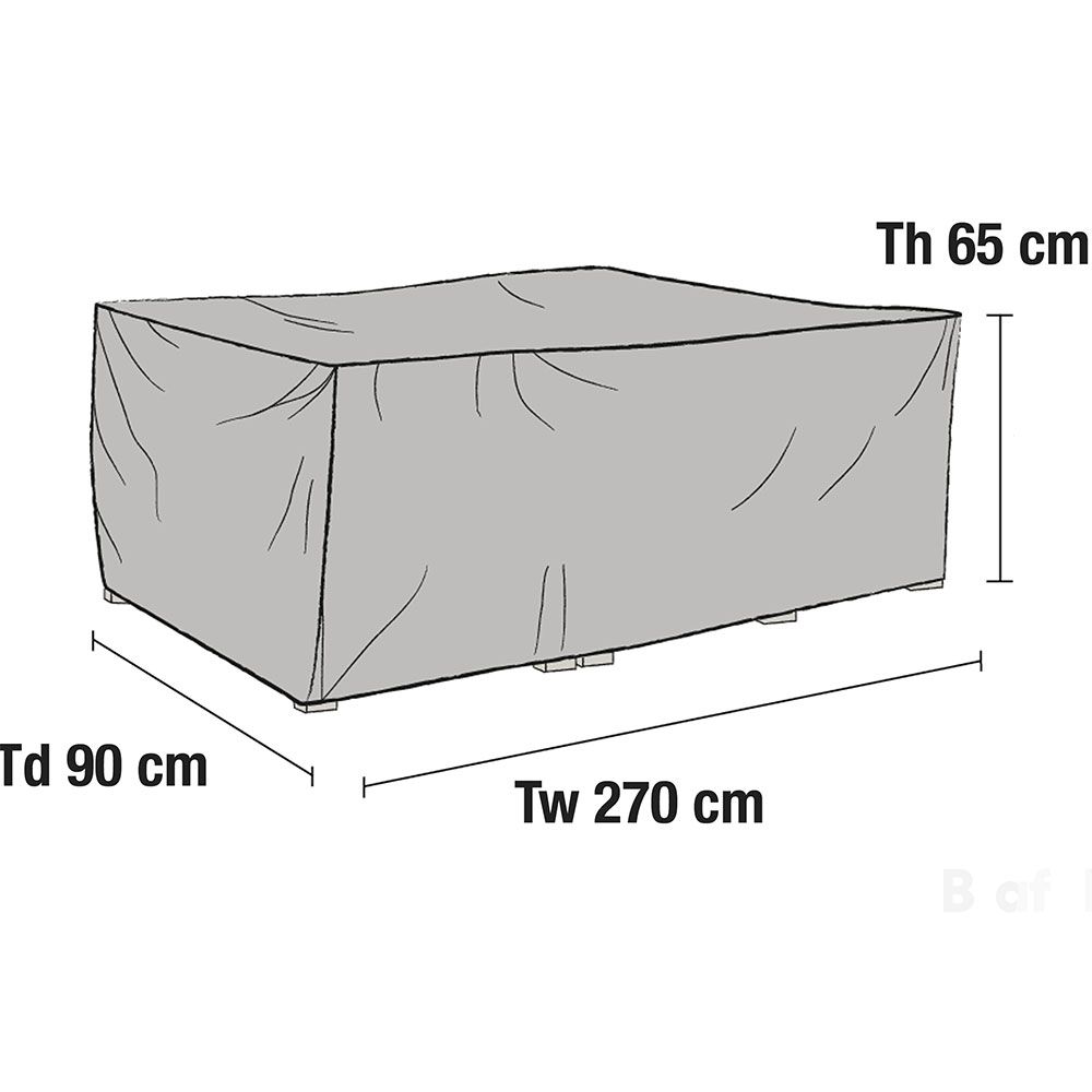 Brafab Kalusteen suojapeite 90 x 270 cm korkeus 65 cm harmaa Brafab