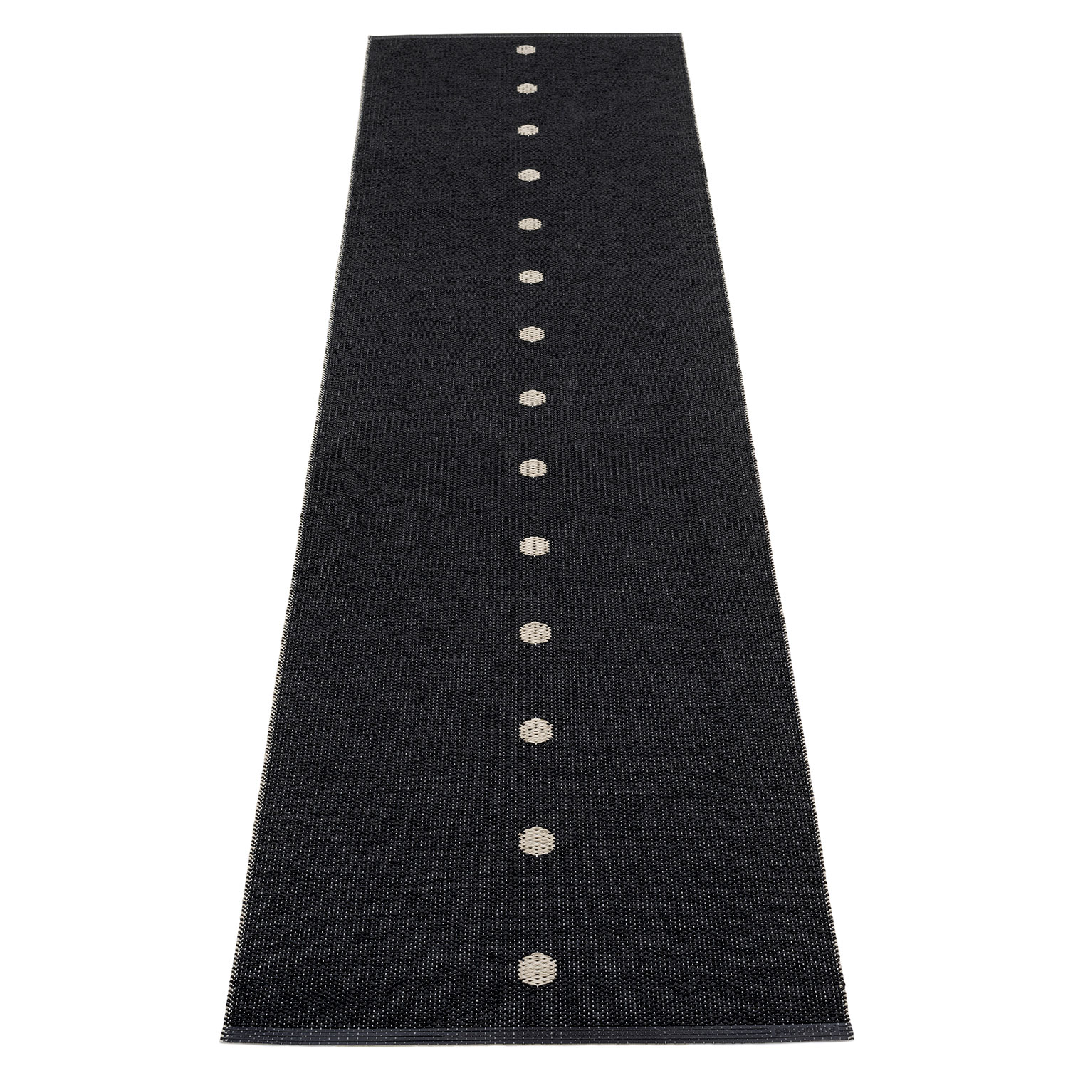 Pappelina Peg matto 70×280 cm black / linen