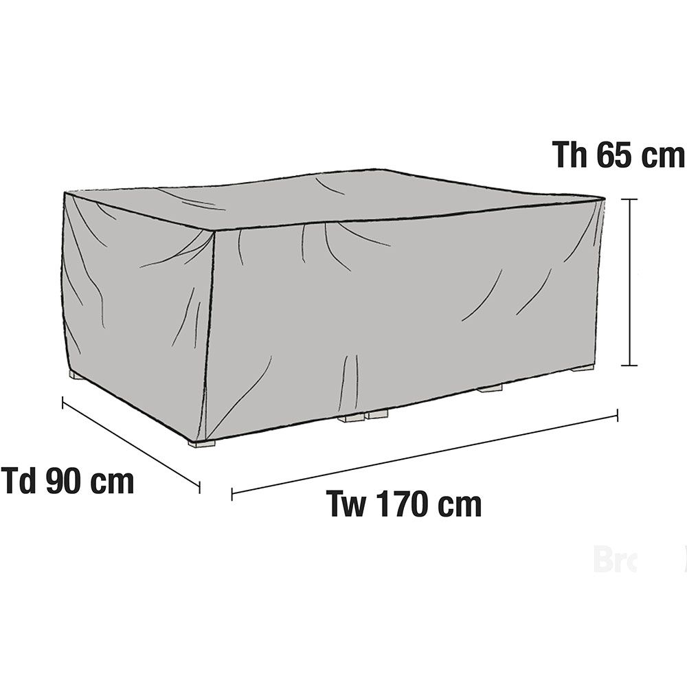 Brafab Kalusteen suojapeite 90 x 170 cm korkeus 65 cm harmaa Brafab