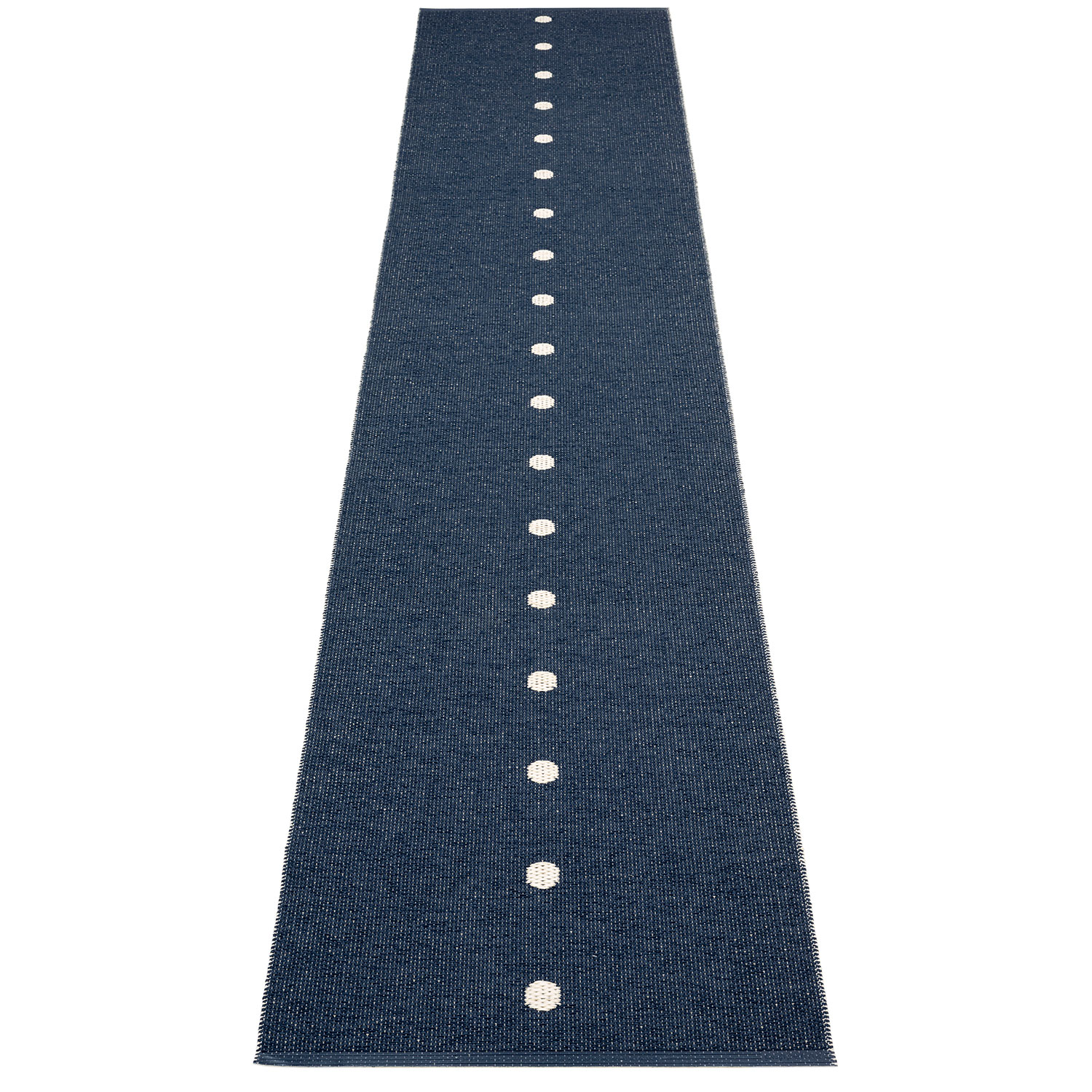 Pappelina Peg matto 70×360 cm dark blue / vanilla