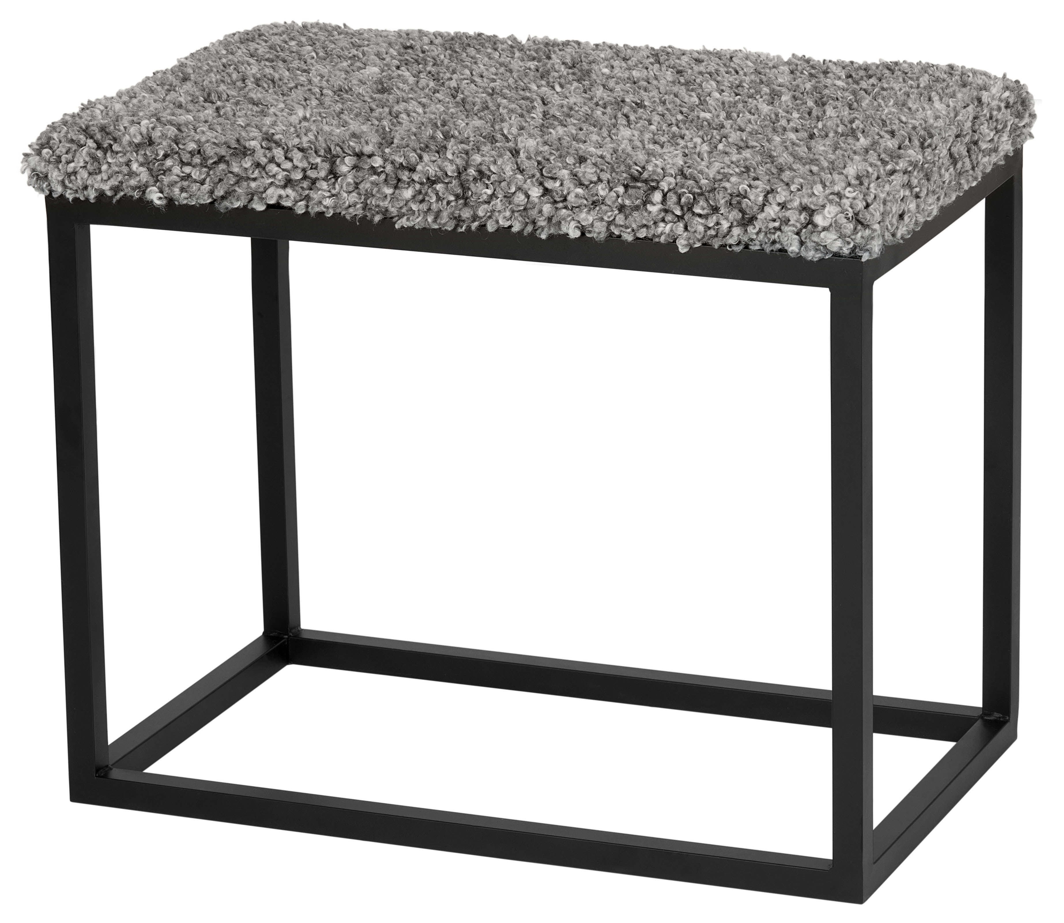 Skinnwille, Palle Penkki 60x35 cm Stone/Black