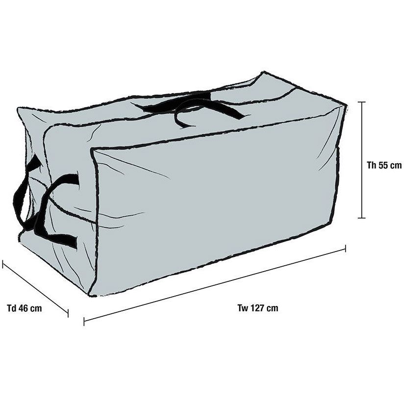 Brafab Kalusteen suojapeite pehmustelaukku 46 x 127 cm harmaa Brafab