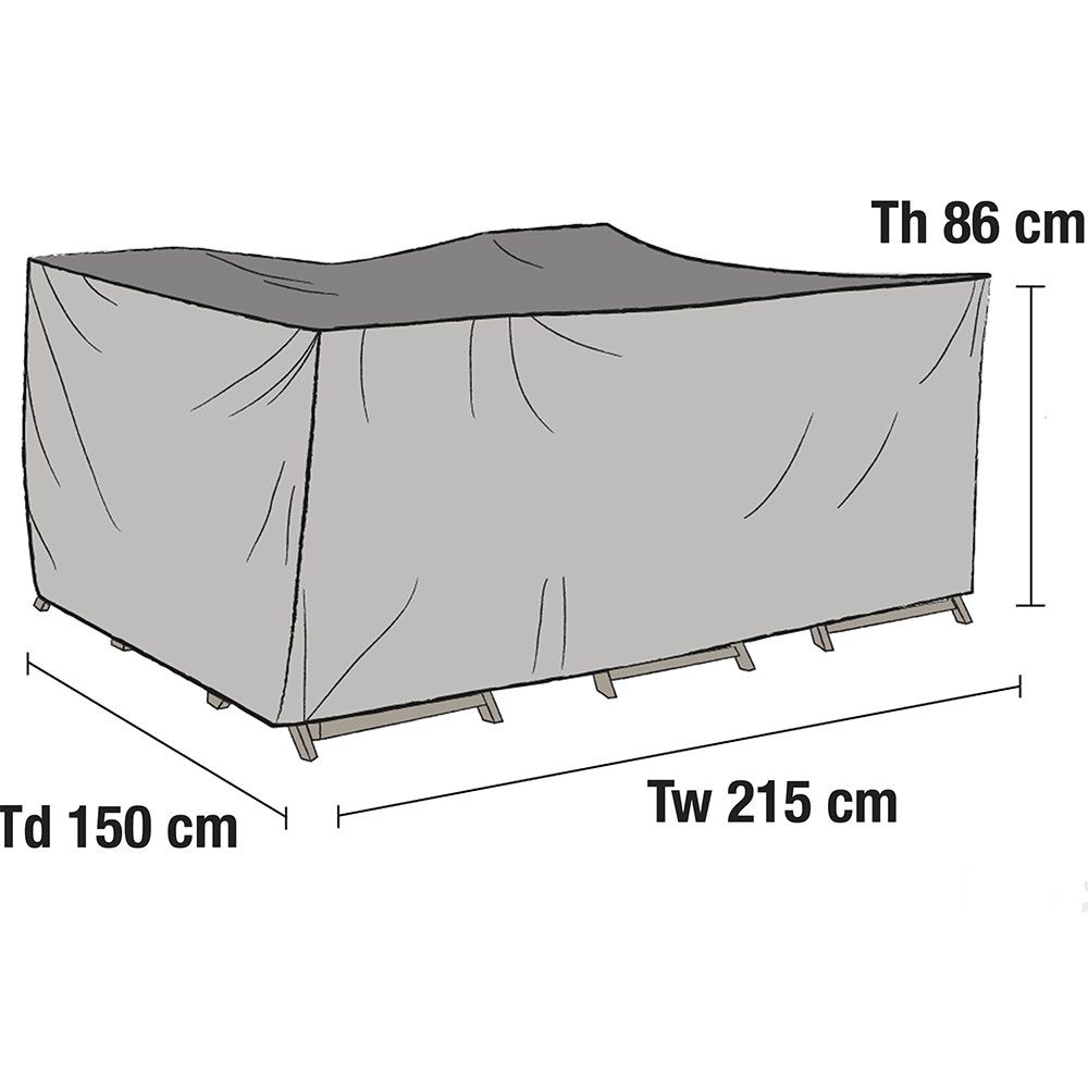 Brafab Kalusteen suojapeite ruokaryhmälle 150 x 215 cm harmaa Brafab