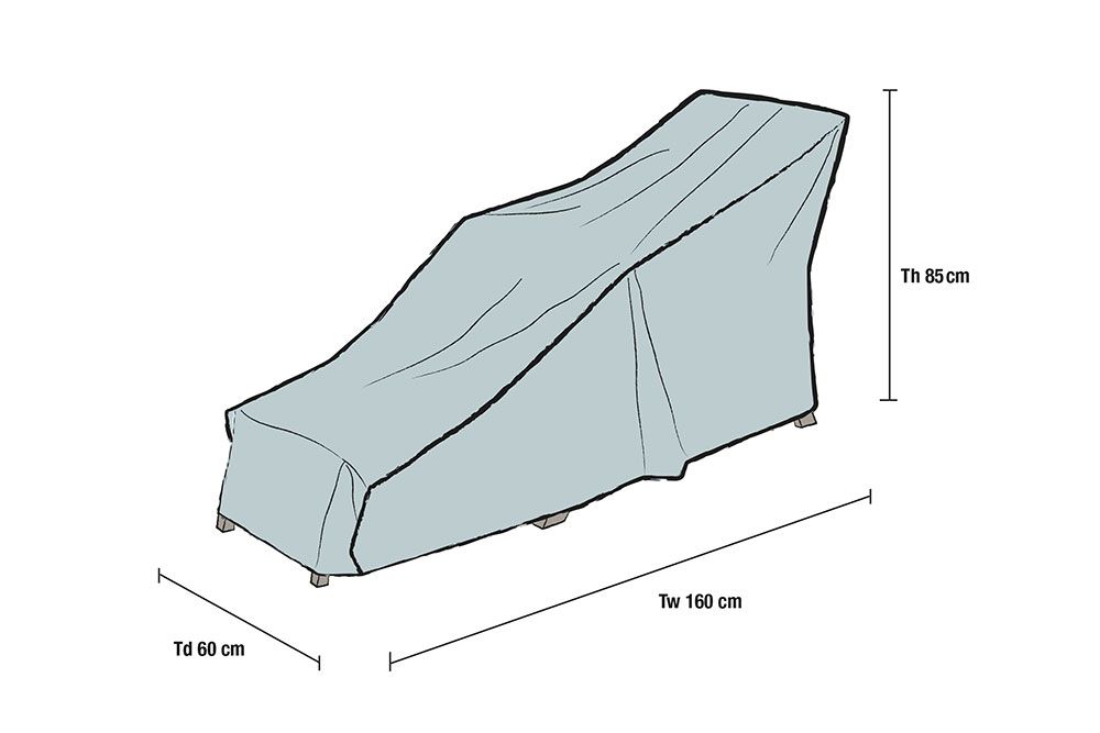 Brafab Kalusteen suojapeite 60 x 160 cm harmaa Brafab