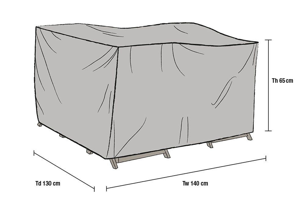 Brafab Kalusteen suojapeite ruokailuryhmä 130 x 140 cm harmaa Brafab