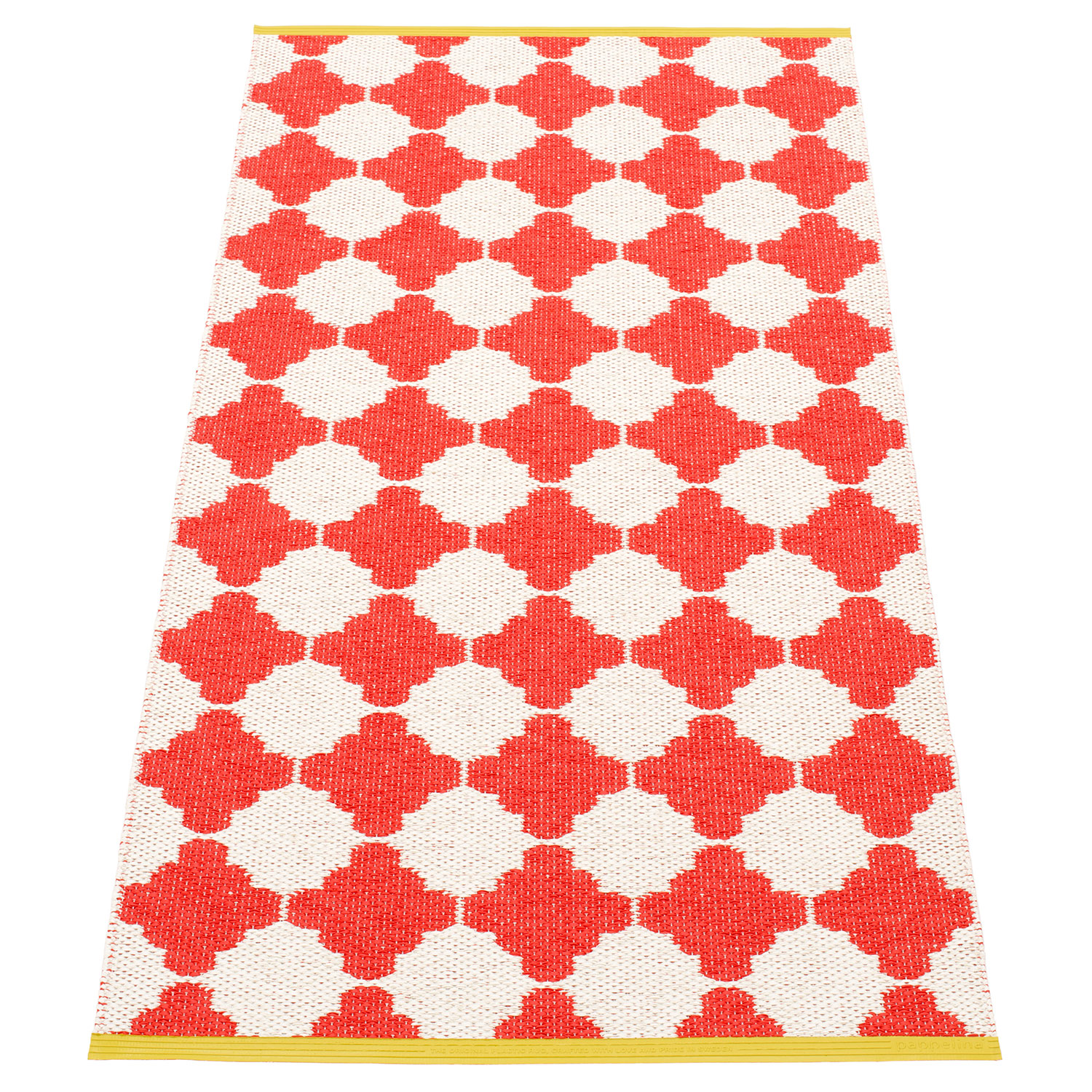 Pappelina Marre matto 70×150 cm coral red / vanilla stripe