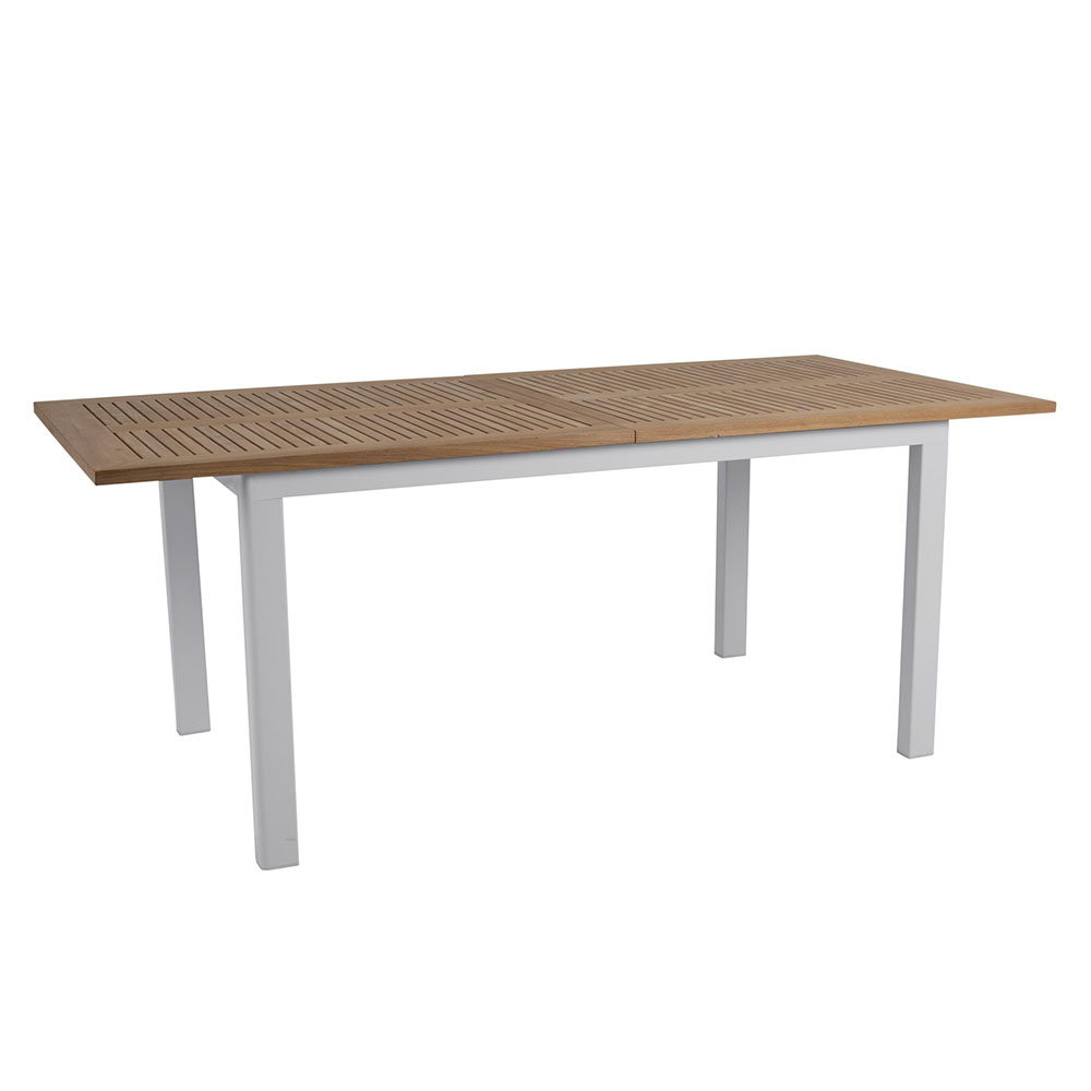 Brafab Lyon ruokapöytä 92 x 194-252 cm Light Grey/Teak