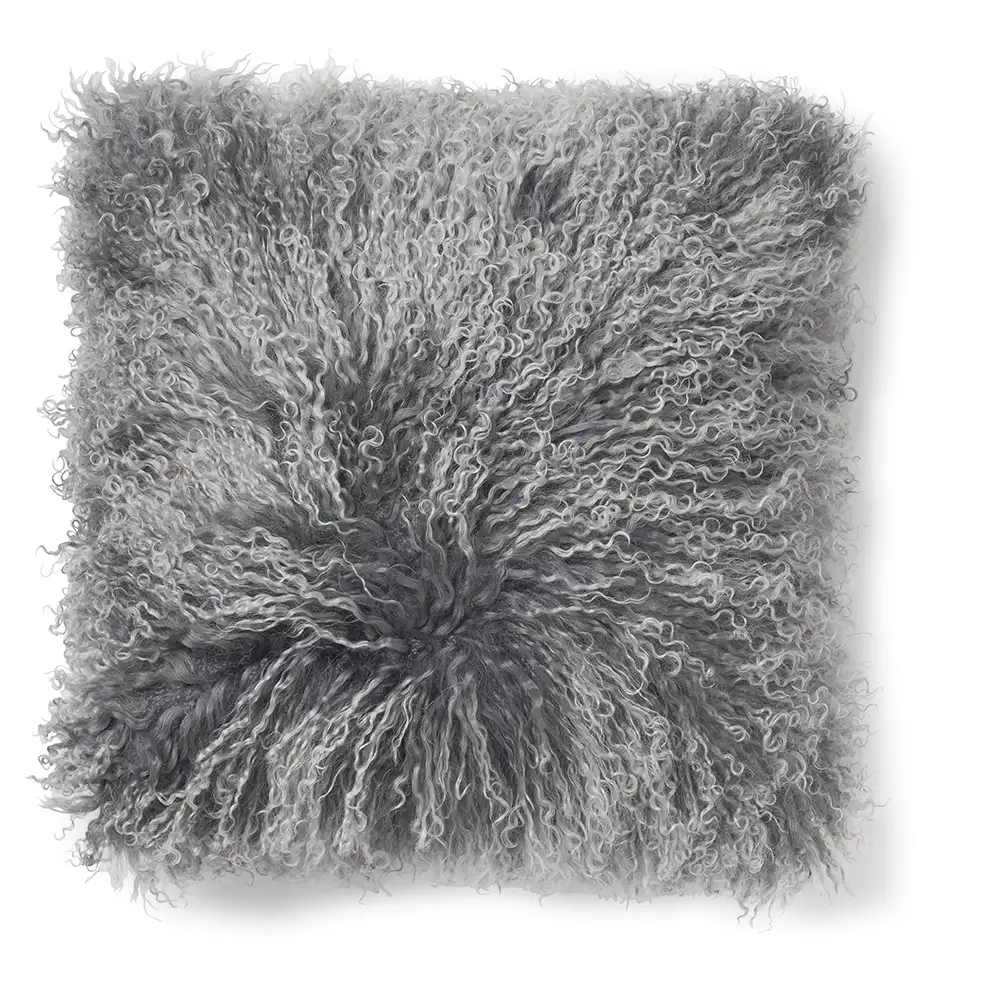 Skinnwille Shansi Tyynyliina 40×40 cm Grey Silvertop