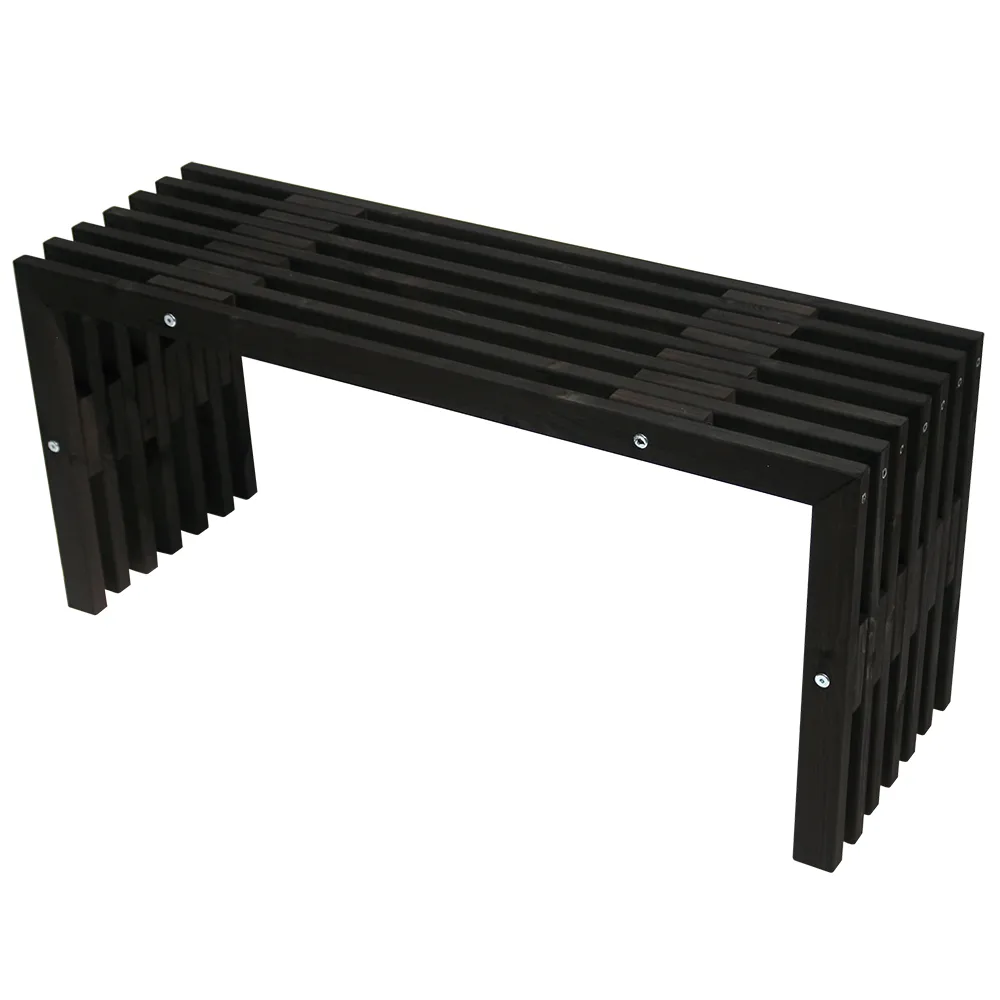 Hillerstorp D-Bench Penkki 100 cm Mänty Musta Öljytty