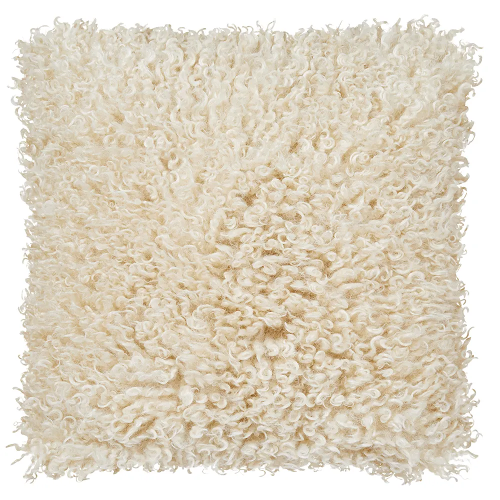 Skinnwille Wooly koristetyyny 45×45 cm Beige