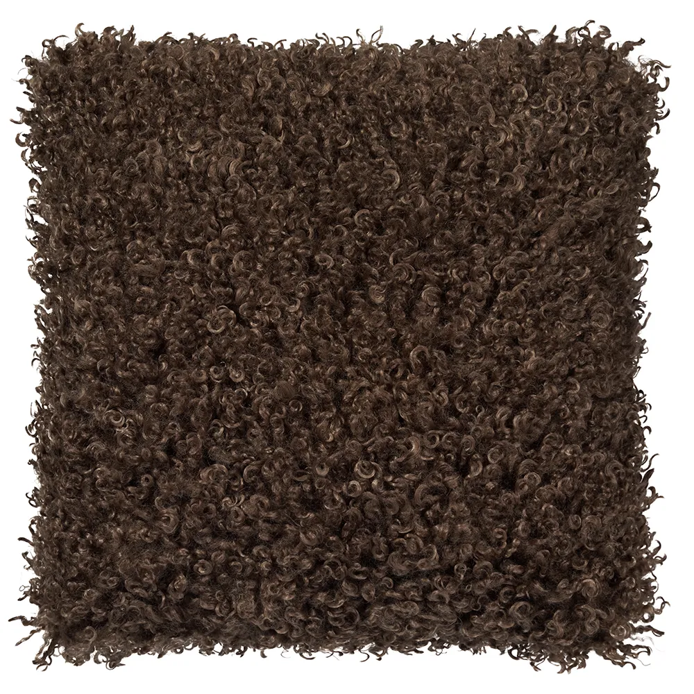 Skinnwille Wooly koristetyyny 45×45 cm Brown