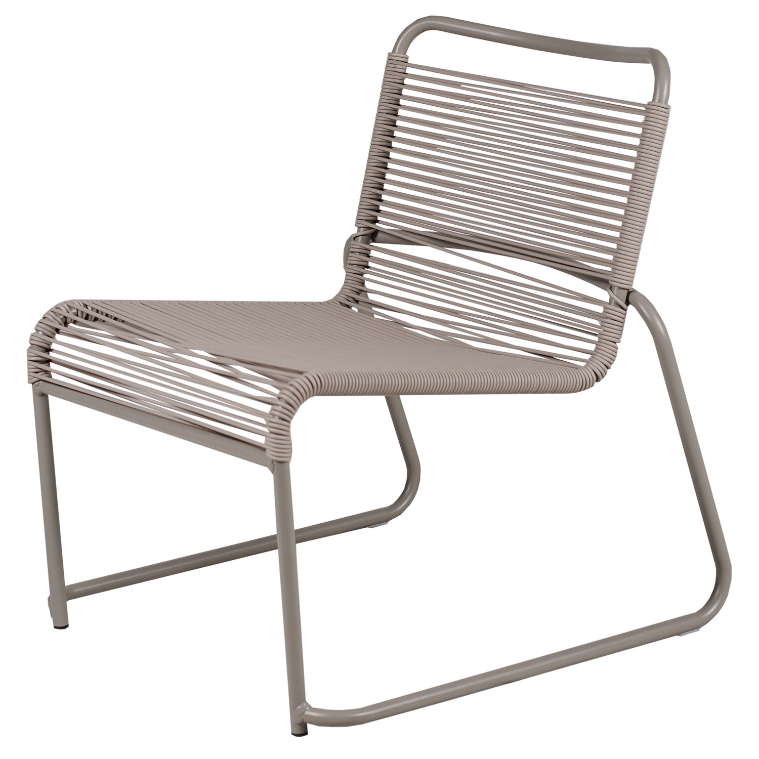 Fiam Lido lounge chair cappuchino/taupe alumiini