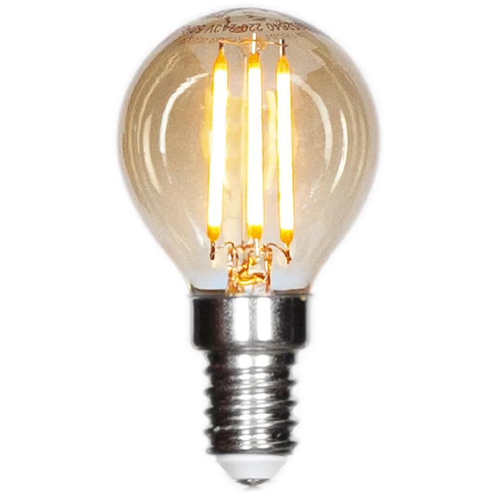 by Rydéns Filament valonlähde LED himmennettävä maapallo E14 4W Ø45mm Amber