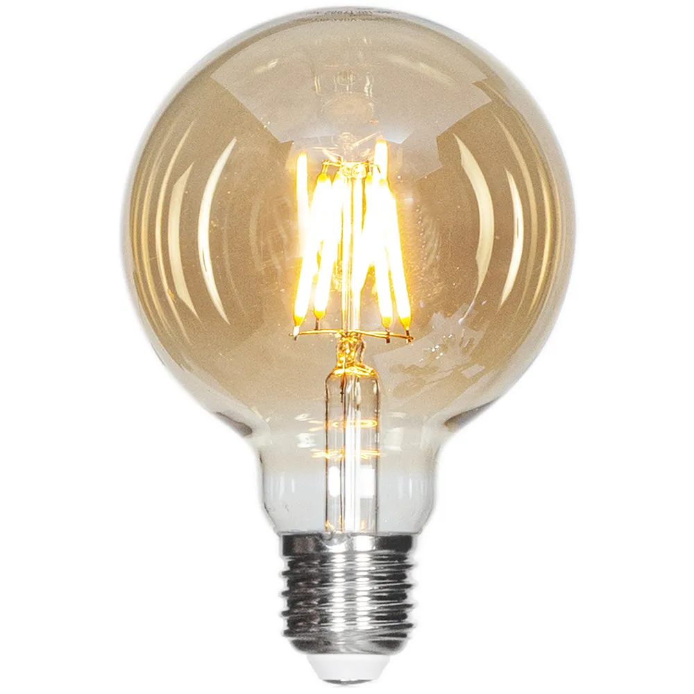 by Rydéns Filament valonlähde LED himmennettävä maapallo E27 4W Ø95mm Amber