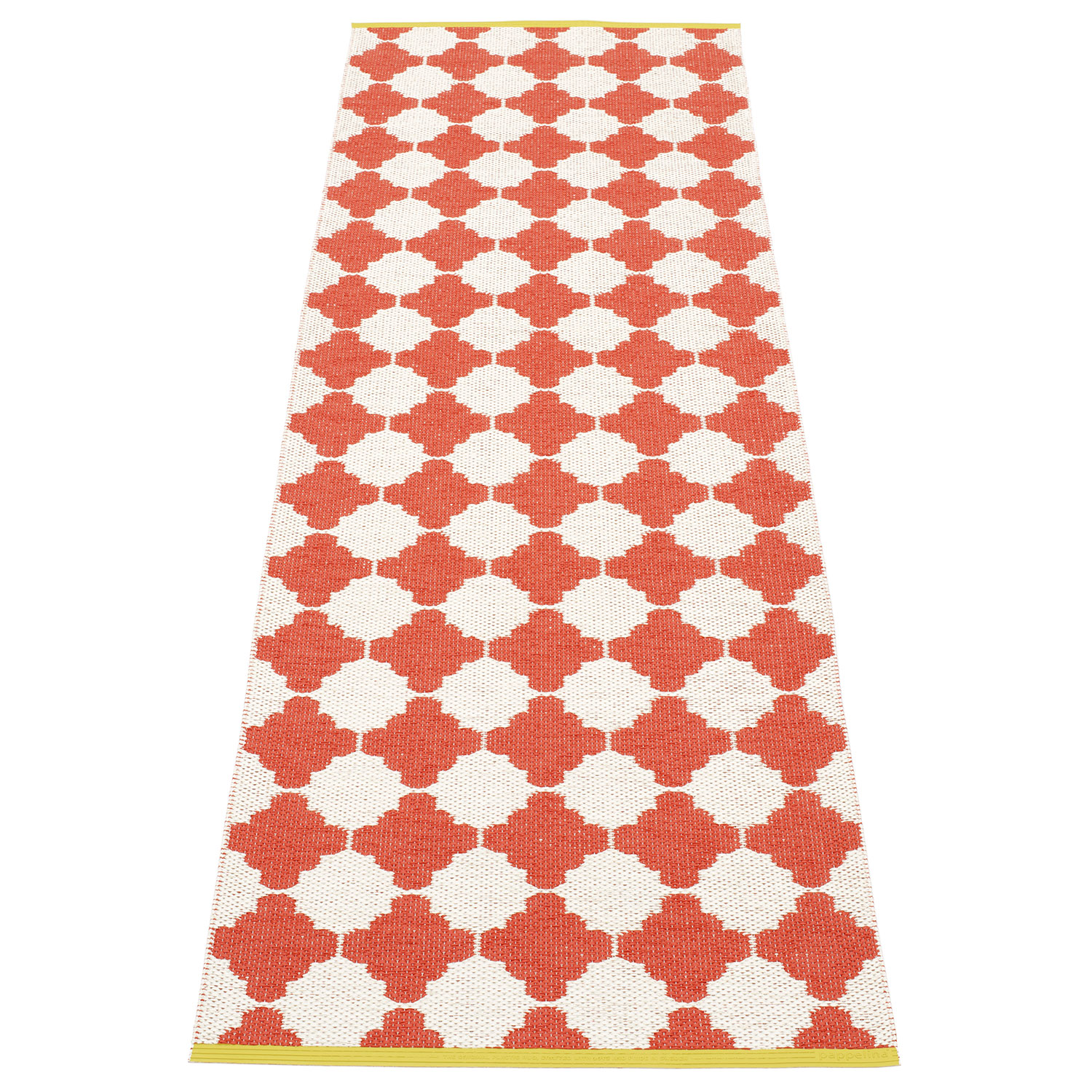 Pappelina Marre matto 70×225 cm coral red / vanilla stripe