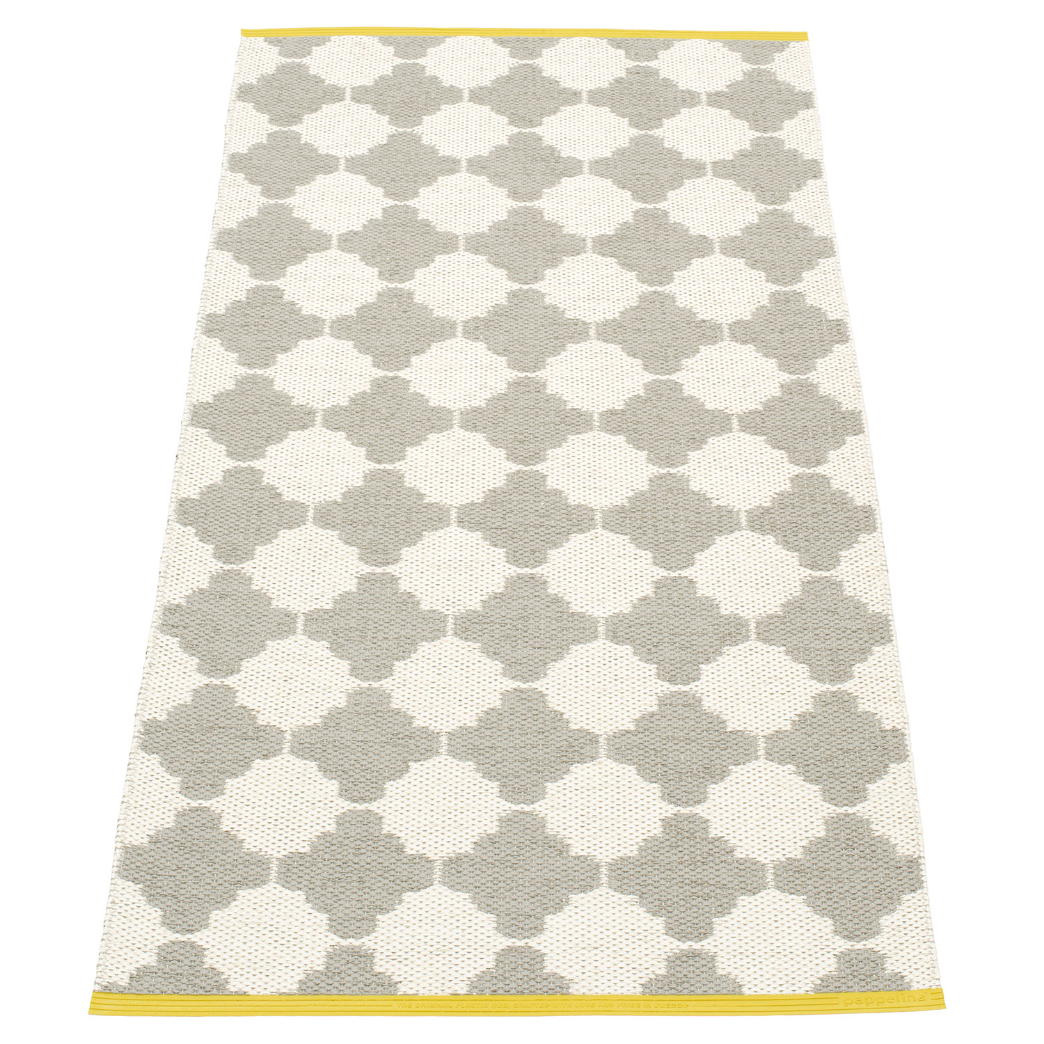 Pappelina Marre matto 70×150 cm warm grey / vanilla muststripe