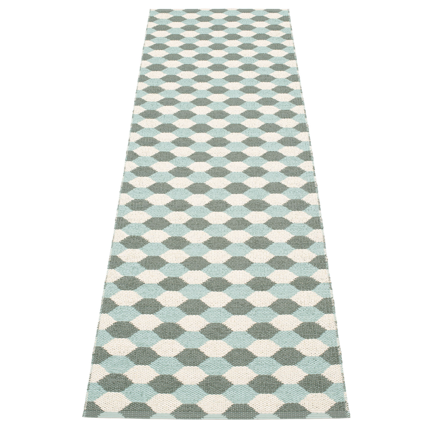 Pappelina Dana matto 70×250 cm army / pale turquoise / vanilla