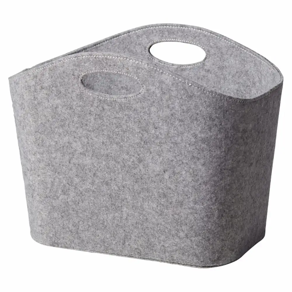 Cinas Cinas Felt storage Basket Light grey cardboard and polyester felt