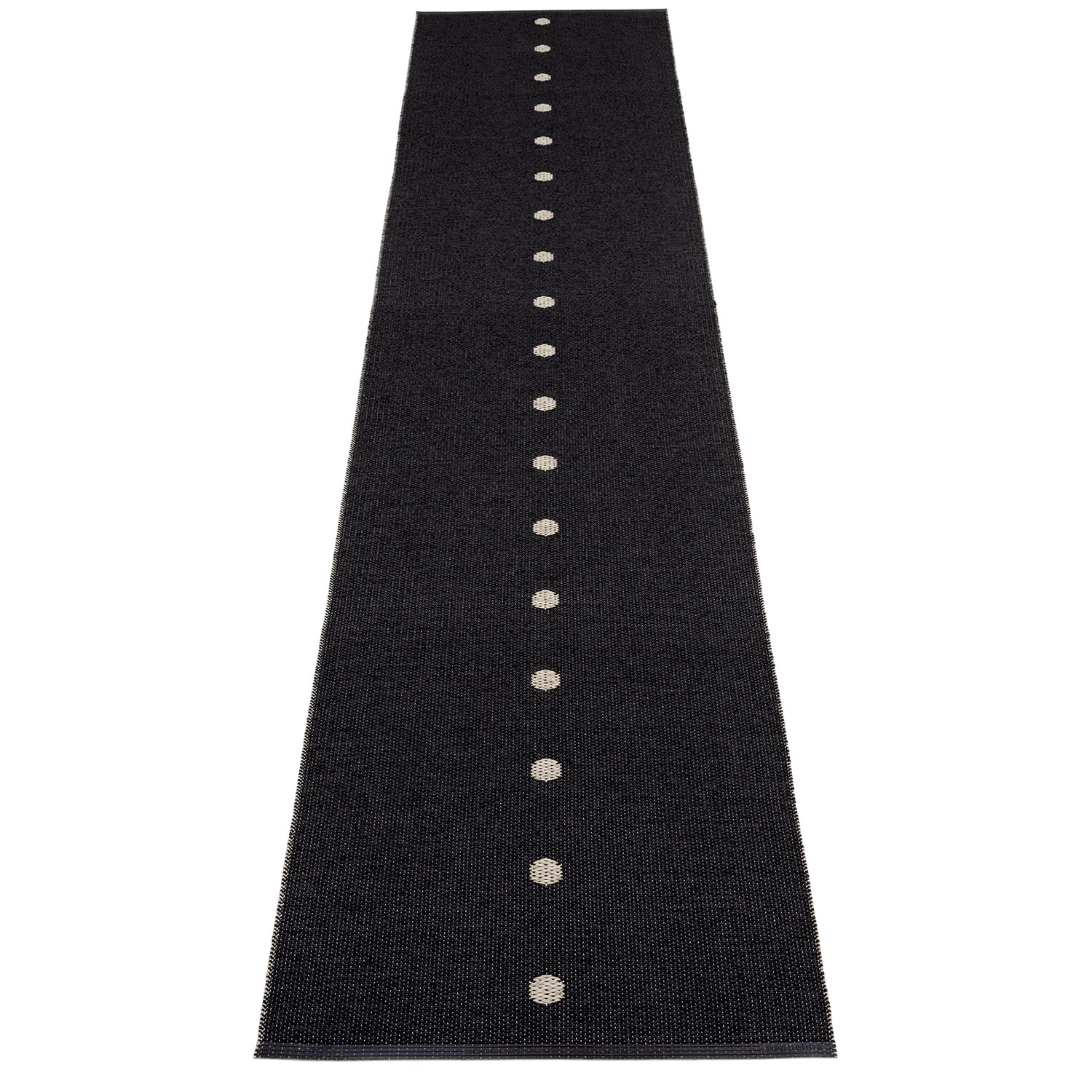 Pappelina Peg matto 70×360 cm black / linen